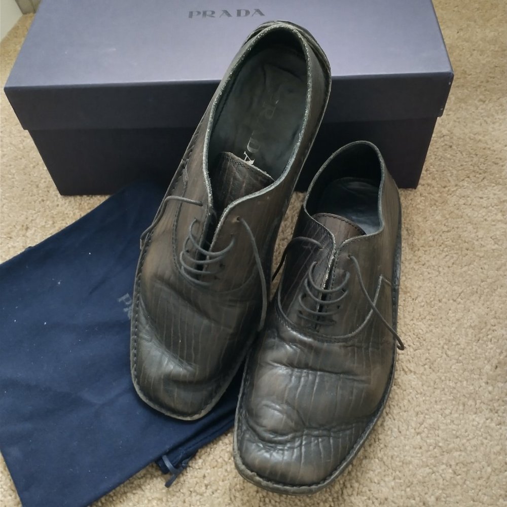 Prada men's lace-up dress shoes